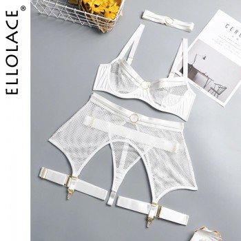  Lingerie Women's Underwear 4 Piece Set Sensual Lingerie Women Bra with Bones Lingerie Set Erotic